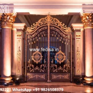 House Gate Design 2102, Folding Sliding Gate Design Residential Gate-wpc Wood Gate