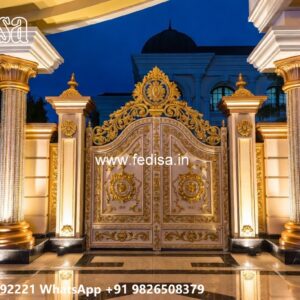 Front Gate Grill Design, Gate Design Main Residential Gate-wpc Wood Gate