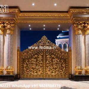 Iron Pipe Gate Design, Lohe Ka Main Gate Design Residential Gate-wpc Wood Gate