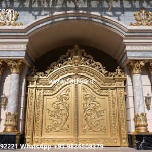 Gate Grill Ka Design, Two Door Gate Design Residential Gate-wpc Wood Gate