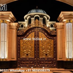 Front Gate Grill Design, Simple Gate Design Iron Residential Gate-wpc Wood Gate