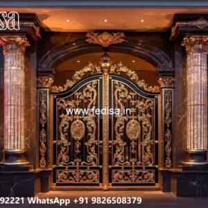 Round Gate Design, 4 Feet Iron Gate Design Residential Gate-wpc Wood Gate