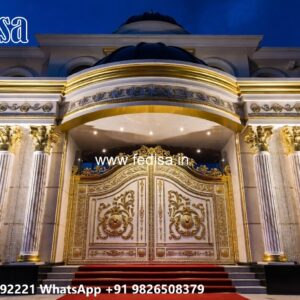Round Gate Design, Steel Gate Design For Main Door Residential Gate-wpc Wood Gate