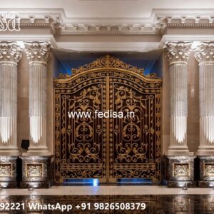 Iron Pipe Gate Design, Main Gate Design 10 Feet Residential Gate-wpc Wood Gate