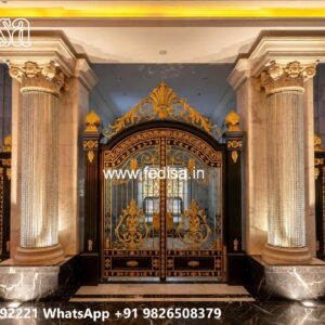 Fence Grill Design, Fancy Iron Gate Design Residential Gate-wpc Wood Gate