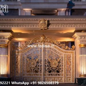 Latest Main Gate Design, Front Main Gate Designs For Houses Residential Gate-wpc Wood Gate