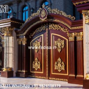 Small Gate Design For Home, Main Gate Ke Upar Ki Design Residential Gate-wpc Wood Gate