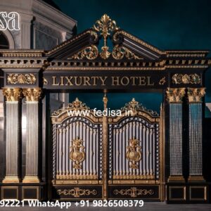 96 Fold Gate Design, Lohe Ke Gate Fancy Residential Gate-wpc Wood Gate