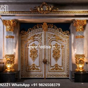Round Gate Design, Gate Metal Design Residential Gate-wpc Wood Gate