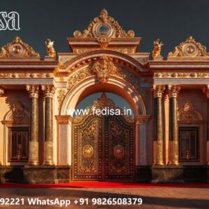 Latest Main Gate Design, Main Gate Design Loha Residential Gate-wpc Wood Gate