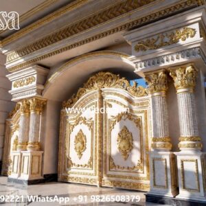 Fence Grill Design, Simple Main Gate Colour Residential Gate-wpc Wood Gate