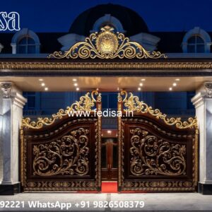 Gate Grill Ka Design, Covered Gate Design Residential Gate-wpc Wood Gate