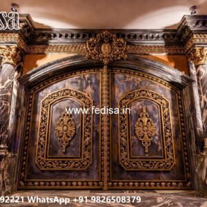 Fence Grill Design, Compound Design Gate Residential Gate-wpc Wood Gate