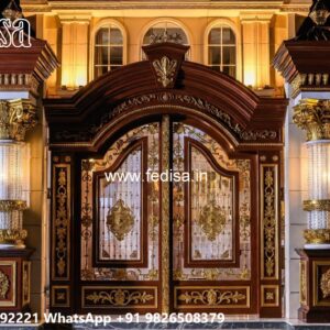 Latest Main Gate Design, Boundary Design Gate Residential Gate-wpc Wood Gate