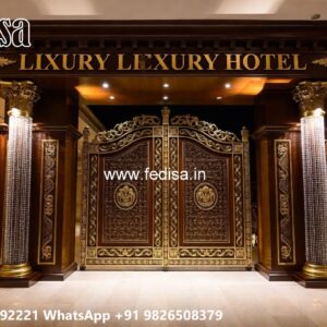 105 Fold Gate Design, Iron Gate Ke Design Residential Gate-wpc Wood Gate