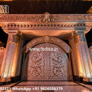 Iron Pipe Gate Design, Indian Front Gate Design Residential Gate-wpc Wood Gate