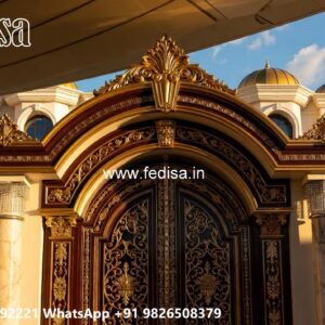 Latest Main Gate Design, Simple Iron Main Gate Design Residential Gate-wpc Wood Gate