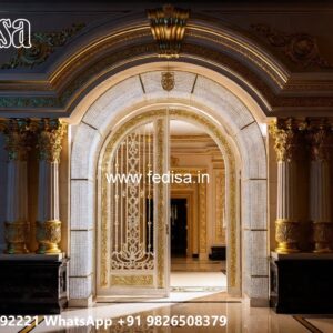 House Gate Design 2125, Grill Boundary Wall Residential Gate-wpc Wood Gate