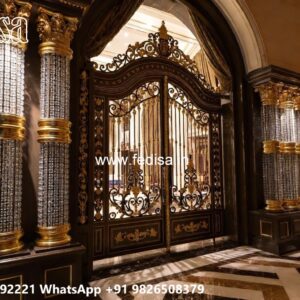 Latest Main Gate Design, Normal Main Gate Design Residential Gate-wpc Wood Gate