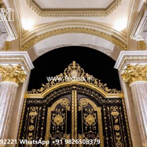 House Gate Design 2129, Gate Design Iron Sheet Residential Gate-wpc Wood Gate