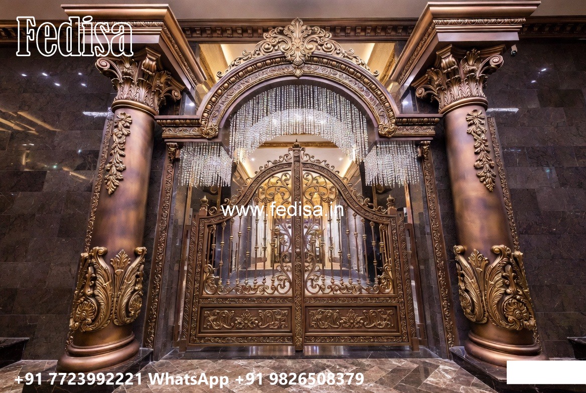 114 Fold Gate Design, Main Gate Grill Ka Design Residential Gate-wpc Wood Gate