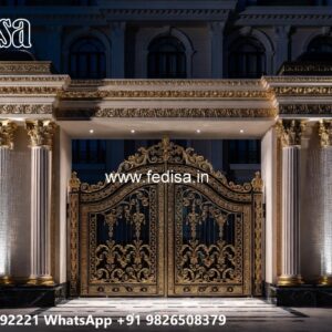 Front Gate Grill Design, Steel Main Gate Design 2026 Residential Gate-wpc Wood Gate