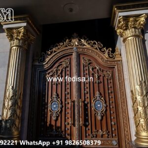 Iron Pipe Gate Design, Farm House Main Gate Residential Gate-wpc Wood Gate