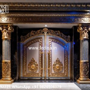 House Gate Design 2139, Iron Boundary Wall Design Residential Gate-wpc Wood Gate