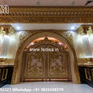 Round Gate Design, Home Men Gate Residential Gate-wpc Wood Gate