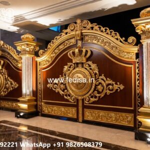 Latest Main Gate Design, Simple Design Gate Grill Residential Gate-wpc Wood Gate