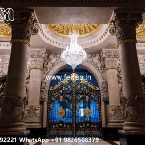 Iron Pipe Gate Design, Gate Outside Design Residential Gate-wpc Wood Gate