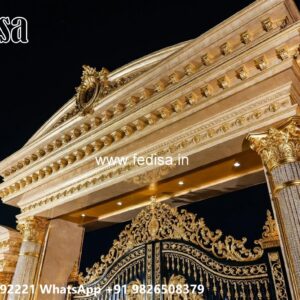 Gate Grill Ka Design, Front Boundary Gate Design Residential Gate-wpc Wood Gate