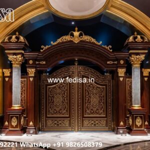 Latest Main Gate Design, 8 Ft Gate Design Residential Gate-wpc Wood Gate