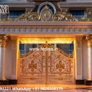 Gate Grill Ka Design, 15 Feet Gate Design Residential Gate-wpc Wood Gate