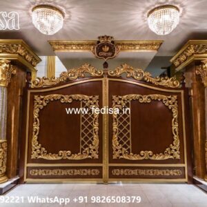 Front Gate Grill Design, Fencing Door Design Residential Gate-wpc Wood Gate