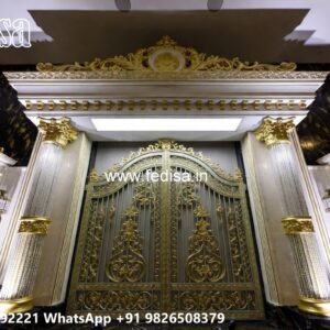 Round Gate Design, Beautiful Iron Gate Design Residential Gate-wpc Wood Gate