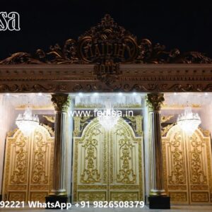 Small Gate Design For Home, Channel Gate Colour Design Residential Gate-wpc Wood Gate