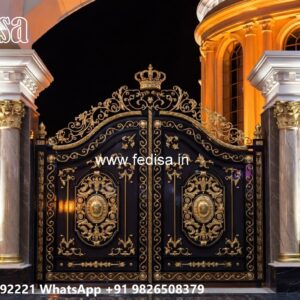 Angle Bar Gate Design, Steel Designer Gate Residential Gate-wpc Wood Gate