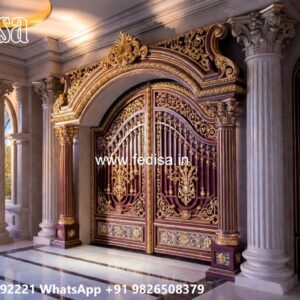 Latest Main Gate Design, Mild Steel Main Gate Design Residential Gate-wpc Wood Gate