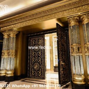 Angle Bar Gate Design, Bade Gate Ke Design Residential Gate-wpc Wood Gate