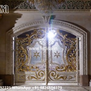 Iron Pipe Gate Design, Front Slide Gate Design Residential Gate-wpc Wood Gate