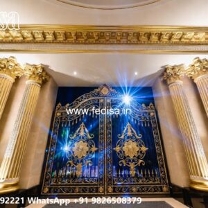 Iron Pipe Gate Design, Gate With Wood Design Residential Gate-wpc Wood Gate