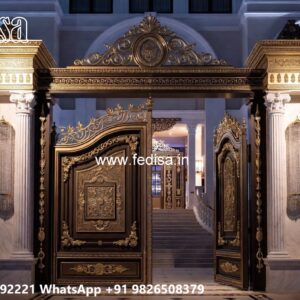 Latest Main Gate Design, Ss Gate Steel Residential Gate-wpc Wood Gate