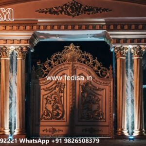 Grill Gate Ka Design, Main Gate Design 2026 Residential Gate-wpc Wood Gate