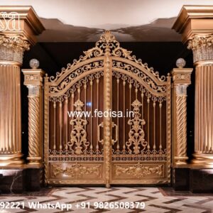 Main Gate Design Iron Pipe, Home Main Gate Design Residential Gate-wpc Wood Gate
