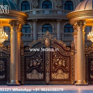 Gate Design Iron Pipe, Modern Steel Gate Design Residential Gate-wpc Wood Gate