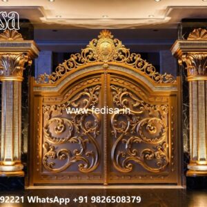 Main Gate Design Iron Pipe, Garage Gate Design Residential Gate-wpc Wood Gate