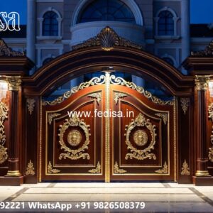 Gate Design Iron Pipe, New Gate Design 2026 Residential Gate-wpc Wood Gate