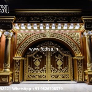 Main Gate Design Latest, Lohe Ke Pipe Ke Gate Residential Gate-wpc Wood Gate