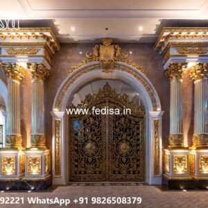 Gi Pipe Gate Design, Boundary Wall Grill Design Residential Gate-wpc Wood Gate